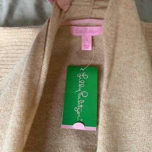 Lily Pulitzer Seabrook Cashmere Cardigan S Camel